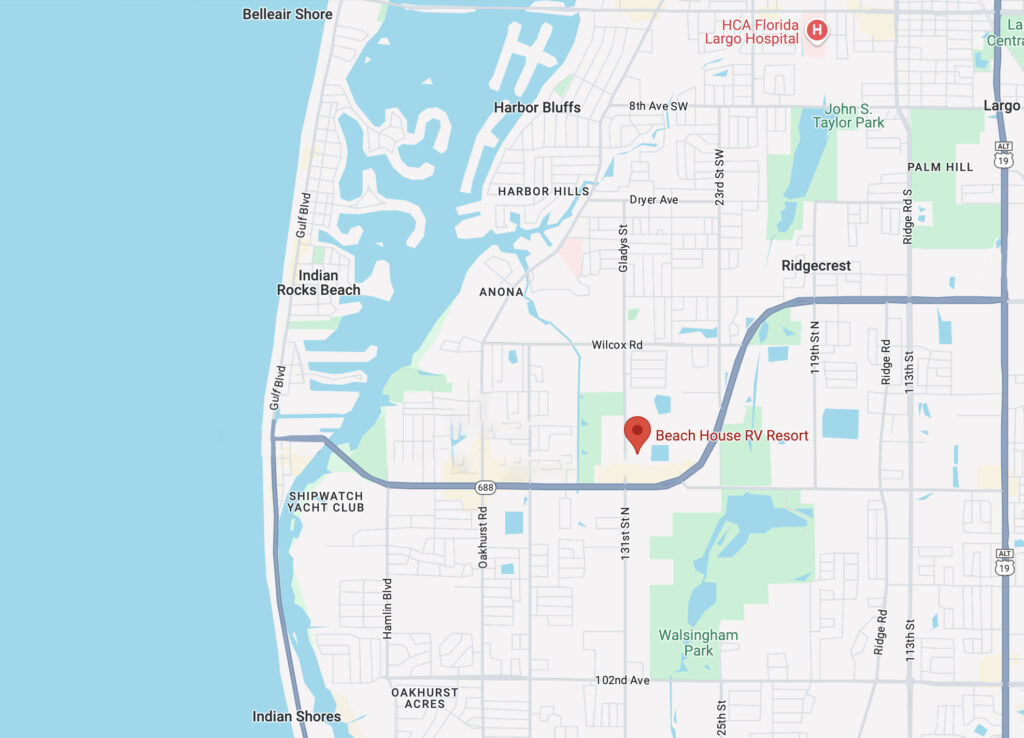 Image: Map to Beachhouse RV Resort